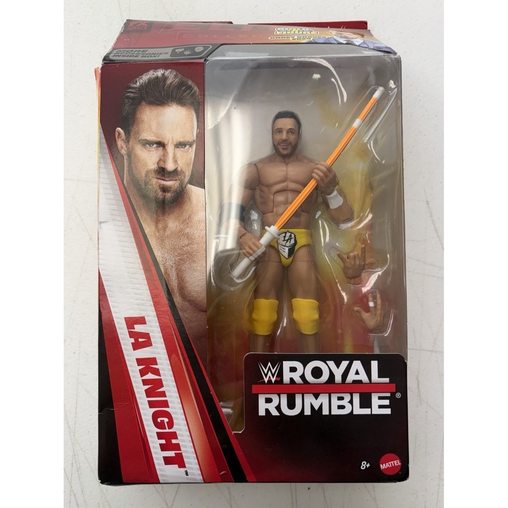 WWE Elite Collection Royal Rumble LA Knight Wrestling Action Figure Bx Dmg, New